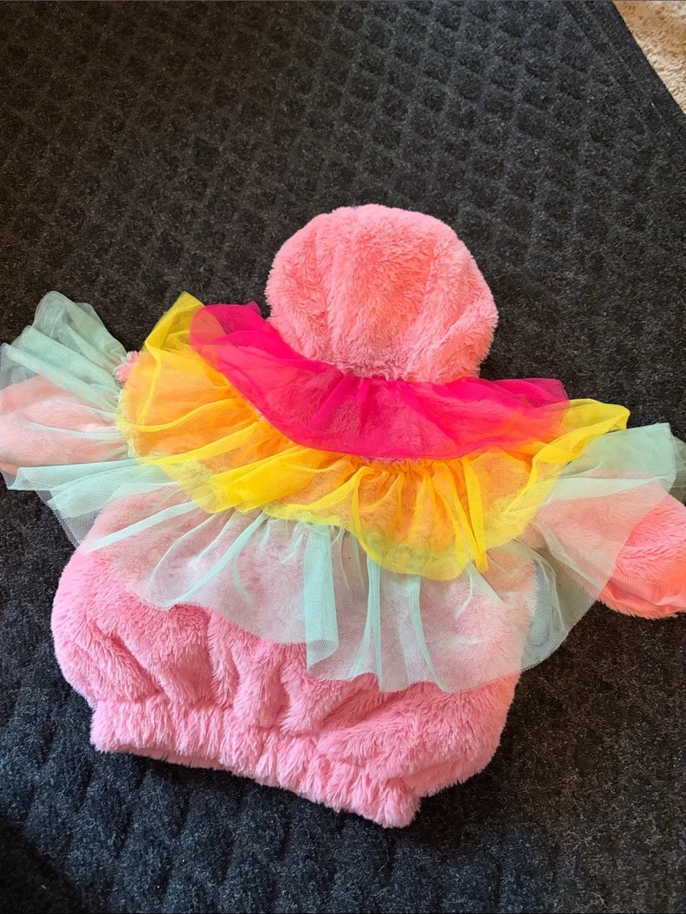 Target Pink Plush Bird Costume With Golden Beak/Tulle Ruffles Size 0-6 Months - Picture 8 of 9